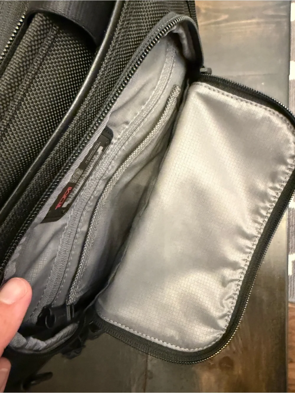 Tumi Black Vertical Laptop Messenger Bag